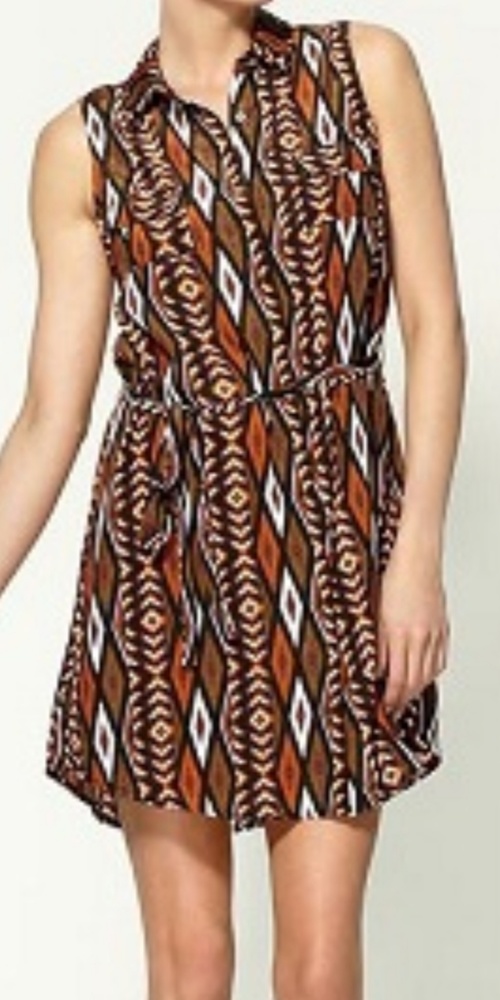 Print shirt dress